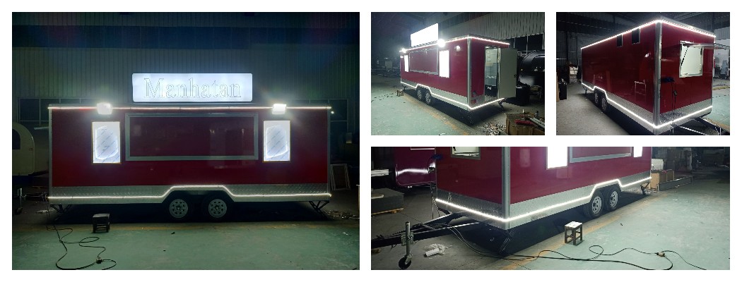 custom mobile kitchen food trailer lighting design